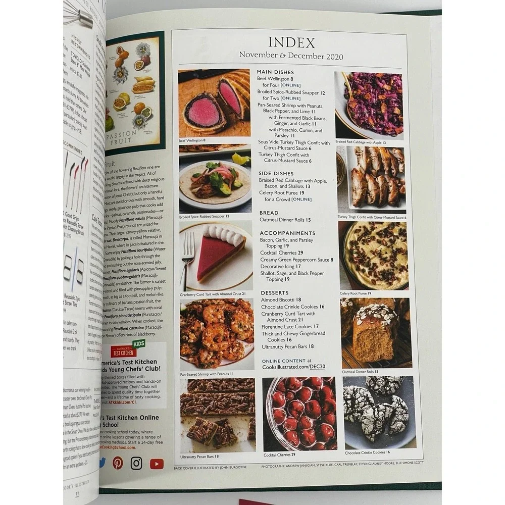 Cook's‎ Illustrated 2020 Hardcover Cookbook Made in USA Recipes Guide